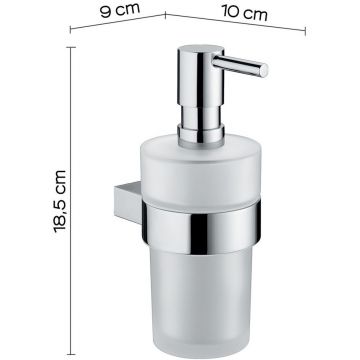 Настенный стеклянный дозатор Gedy (Геди) Canarie c металлической помпой, цвет хром A281(13)