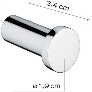 Крючок одинарный Gedy Canarie, цвет хром A227(13)