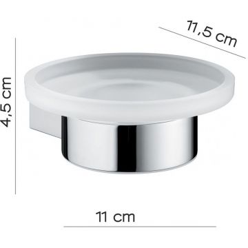 Настенная стеклянная мыльница Gedy Canarie, цвет хром A211(13)