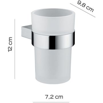 Настенный стеклянный стакан Gedy Canarie, цвет хром A210(13)