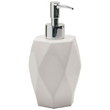 Настольный керамический дозатор Gedy (Геди) Dalia с пластиковой помпой, цвет хром - белая керамика DA80(02)
