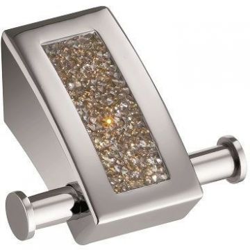 Крючок двойной Sanibano (Санибано) Estrella, цвет хром-кристаллы Swarovski golden shadow H9300/09DGS