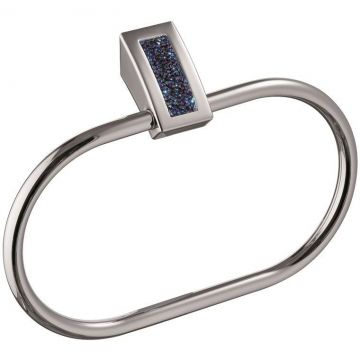 Полотенцедержатель - кольцо Sanibano (Санибано) Estrella, цвет хром-кристаллы Swarovski bermudа blue H9300/04BB