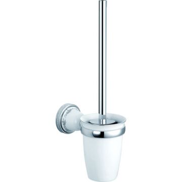 Ершик настенный металлический Sanibano (Санибано) Kleo, цвет золото - белая керамика H9750/10GOLD