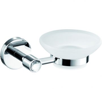 Мыльница настенная стеклянная Sanibano Sahara, цвет хром-кристаллы Swarovski crystal H9700/15CRС