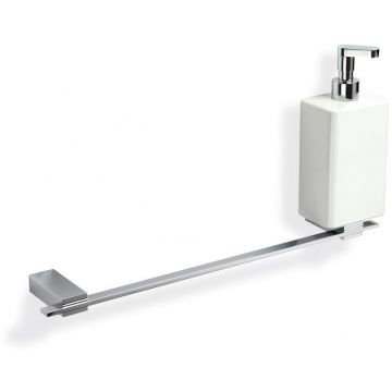 Полотенцедержатель, керамический дозатор с прямым носиком Stil Haus (Стил Хаус) Gea, цвет хром - белая керамика GE69D(08)