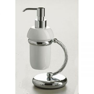 Дозатор настольный керамический Stil Haus (Стил Хаус) Giuno, цвет белый -золото G720(04)