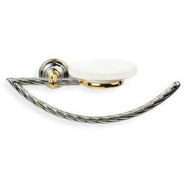 Полотенцедержатель - полукольцо, керамическая мыльница Stil Haus (Стил Хаус) Giuno, цвет золото G79(16)