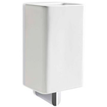 Стакан настенный керамический Stil Haus (Стил Хаус) Livin, цвет хром - белая керамика LV10(08)