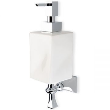 Дозатор настенный керамический Stil Haus (Стил Хаус) Prisma, цвет золото - черная керамика PR30(16-NE)