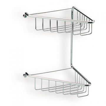 Решетка в ванную 2-х уровневая угловая Stil Haus (Стил Хаус) , высота 29 см, цвет хром 570(08)