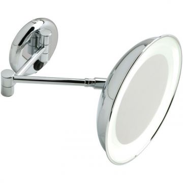 Зеркало косметическое настенное круглое (4x) с LED подсветкой (скрытая проводка) Stil Haus, цвет хром 1036(08)