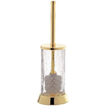 Ершик напольный с крышкой на металлическом основании Surya (Сурия) Crystal 12х12хh36 см, эффект битого стекла, цвет хром 6604/CH-CRD