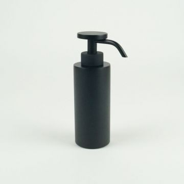 Дозатор круглый металлический Surya (Сурия) Metall 5х5хh17 см с помпой V6, цвет черный матовый 6192/MB-V6