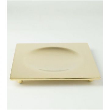 Мыльница на ножках квадратная металлическая Surya (Сурия) Metall 12х12 см, цвет золото 9813/GO