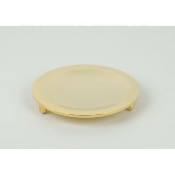 Мыльница на ножках круглая металлическая Surya (Сурия) Metall 11х11 см, цвет золото 9913/GO