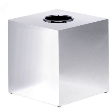 Емкость квадратная Surya Metall 13х13хh13 см, для гигиенических принадлежностей, цвет золото сатин 6265/GOS