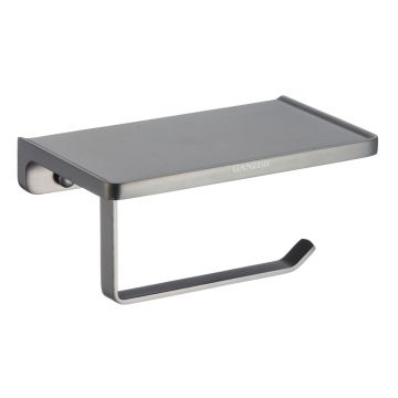 Держатель туалетной бумаги Ganzer (Ганзер) GZ88034-Q с полкой, графит