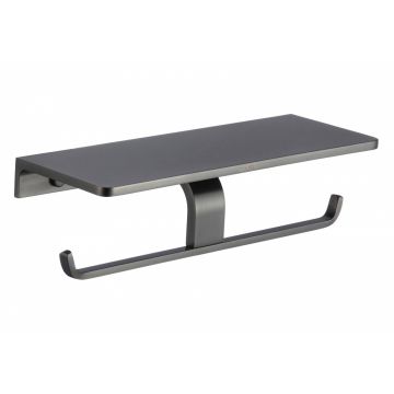 Держатель туалетной бумаги Ganzer (Ганзер) GZ88035-Q с полкой, графит