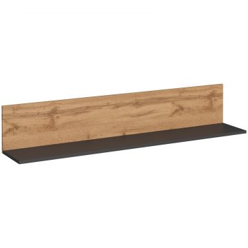 Полка Диво Кострома 140x25х25 см дуб вотан, антрацит, Kos25/140PN, Diwo