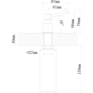 Дозатор для жидкого мыла Florentina (Флорентина) Каскад Антрацит (703.725.0000.302)