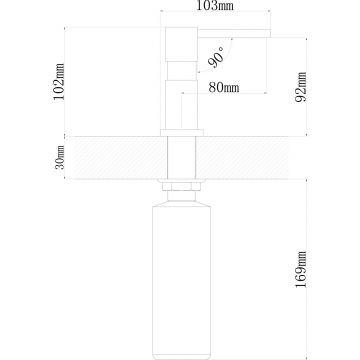 Дозатор для жидкого мыла Florentina (Флорентина) Квадро Песочный (703.726.0000.107)