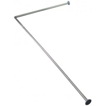 Универсальный карниз Savol (Савол) для ванной комнаты 90 см хром SK-8019W
