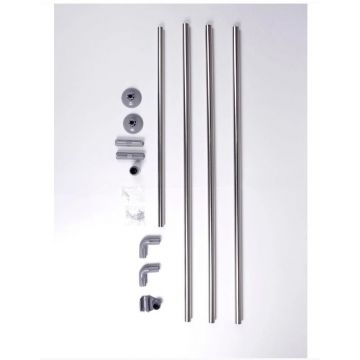 Универсальный карниз Savol (Савол) для ванной комнаты 90 см хром SK-8019W