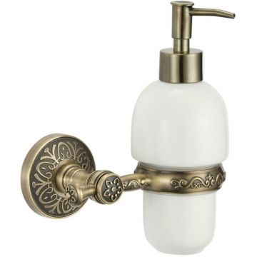 Дозатор для жидкого мыла Savol (Савол) с настенным держателем бронза S-005831C