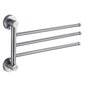 Держатель для полотенец Savol (Савол) поворотный, тройной нержавеющая сталь S-005603