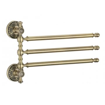 Держатель для полотенец Savol (Савол) поворотный, тройной Бронза S-005803C