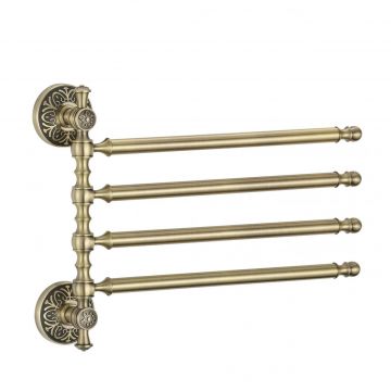 Держатель для полотенец Savol (Савол) поворотный, четверной Бронза S-005804C