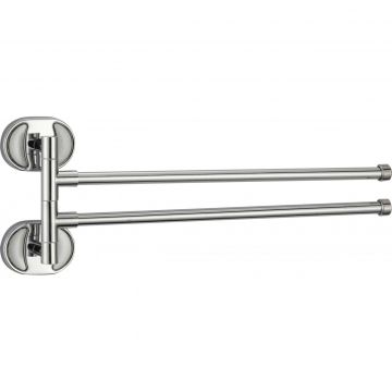 Держатель для полотенец Savol (Савол) поворотный, двойной хром S-008602