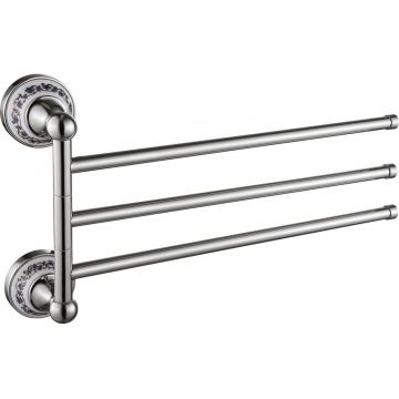 Держатель для полотенец Savol (Савол) поворотный, тройной хром S-06803A