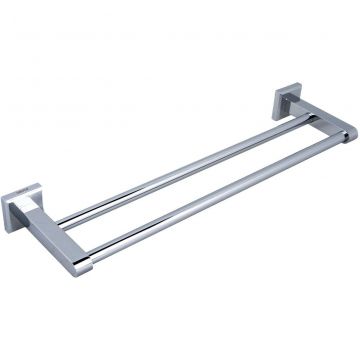 Держатель для полотенец Savol (Савол) прямой, двойной 40 см хром S-409548