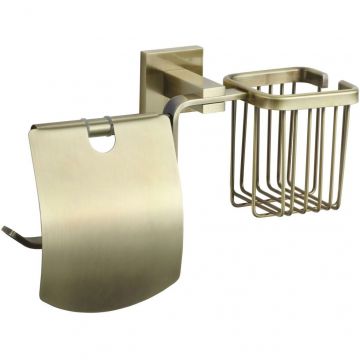 Держатель Savol (Савол) для туалетной бумаги и освежителя Бронза S-L06551C