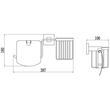 Держатель Savol (Савол) для туалетной бумаги и освежителя Бронза S-L06551C