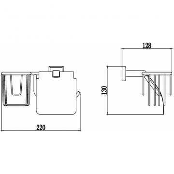 Держатель Savol (Савол) для туалетной бумаги и освежителя воздуха хром S-R09551