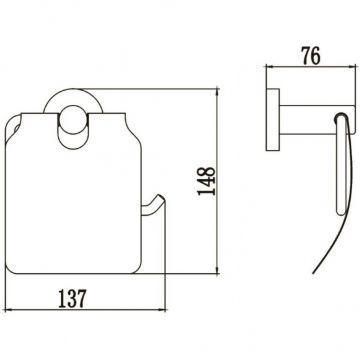 Держатель Savol (Савол) для туалетной бумаги с крышкой хром S-008751