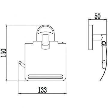 Держатель Savol (Савол) для туалетной бумаги с крышкой хром S-007051