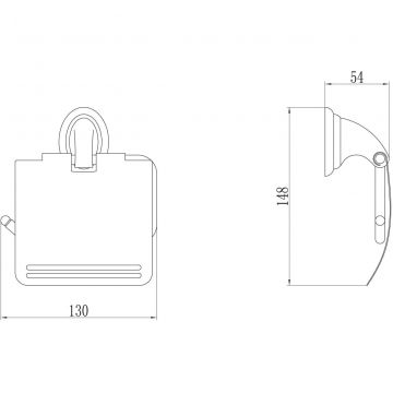 Держатель Savol (Савол) для туалетной бумаги с крышкой хром S-003151