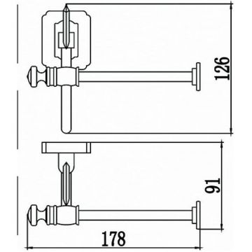 Держатель Savol (Савол) для туалетной бумаги без крышки Бронза S-006452