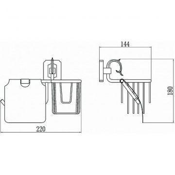 Держатель Savol (Савол) для туалетной бумаги и освежителя Бронза S-L06451