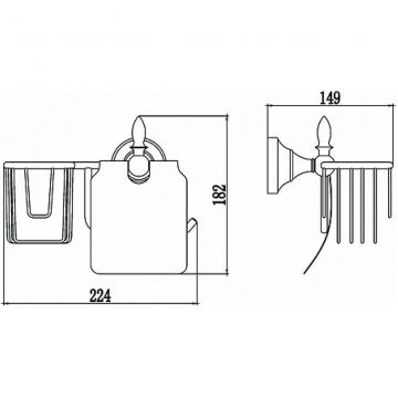 Держатель Savol (Савол) для туалетной бумаги и освежителя хром S-L06851A