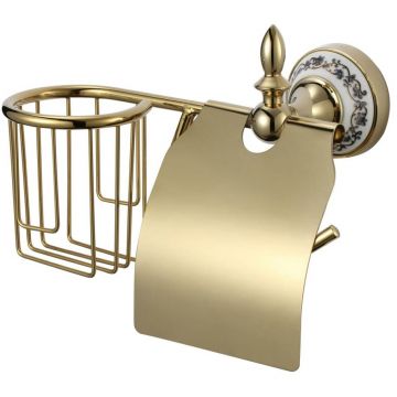 Держатель Savol (Савол) для туалетной бумаги и освежителя золото S-R06851B