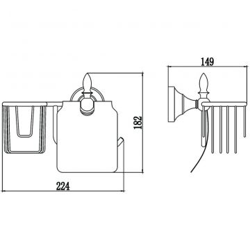 Держатель Savol (Савол) для туалетной бумаги и освежителя золото S-R06851B