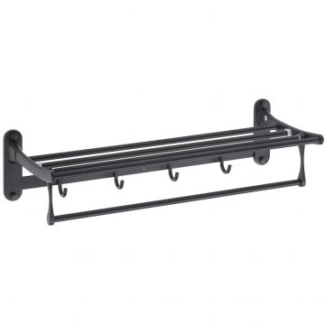 Полка для полотенец Savol (Савол) откидная 60 см черный S-005099H