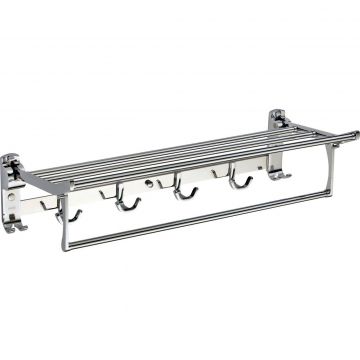 Полка для полотенец Savol (Савол) откидная 60 см хром S-008099