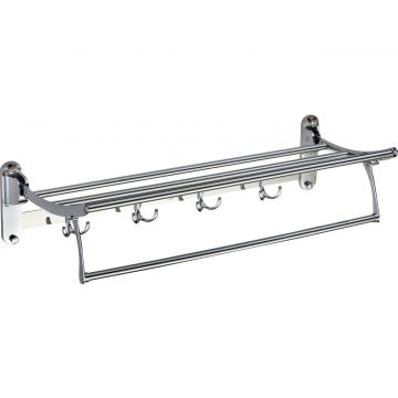 Полка для полотенец Savol (Савол) откидная 60 см хром S-009099