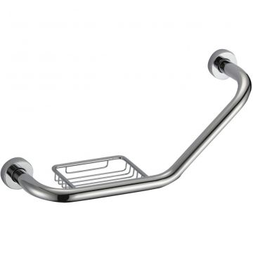 Поручень Savol (Савол) с мыльницей 30 см хром S-01030L